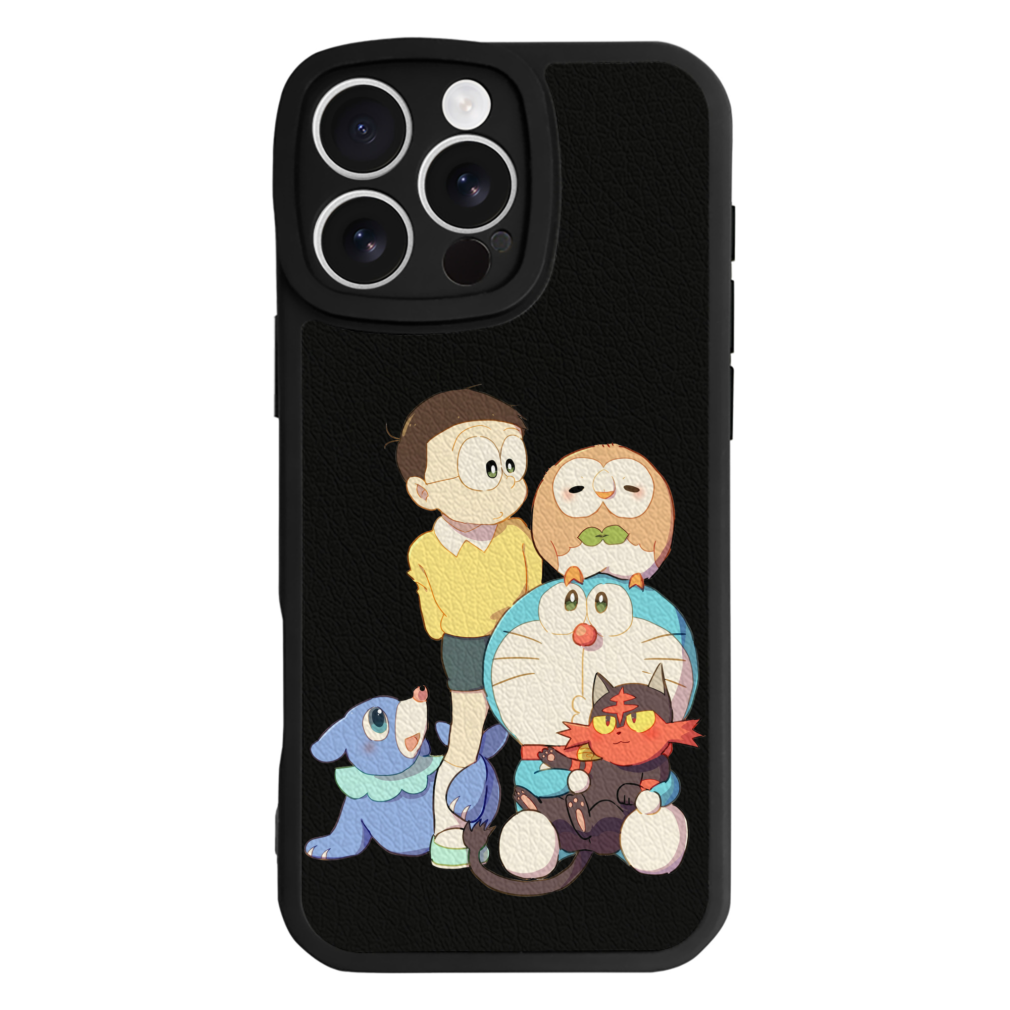 （画像用） ドラえもん Doraemon 【iPhone 16シリーズ対応】シリコンスマホケース（レザー調） 材質：シリコン